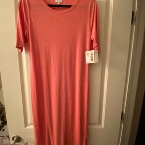 SOLID HEATHERED RED LLR Julia Dress